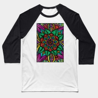 mandala colored Baseball T-Shirt